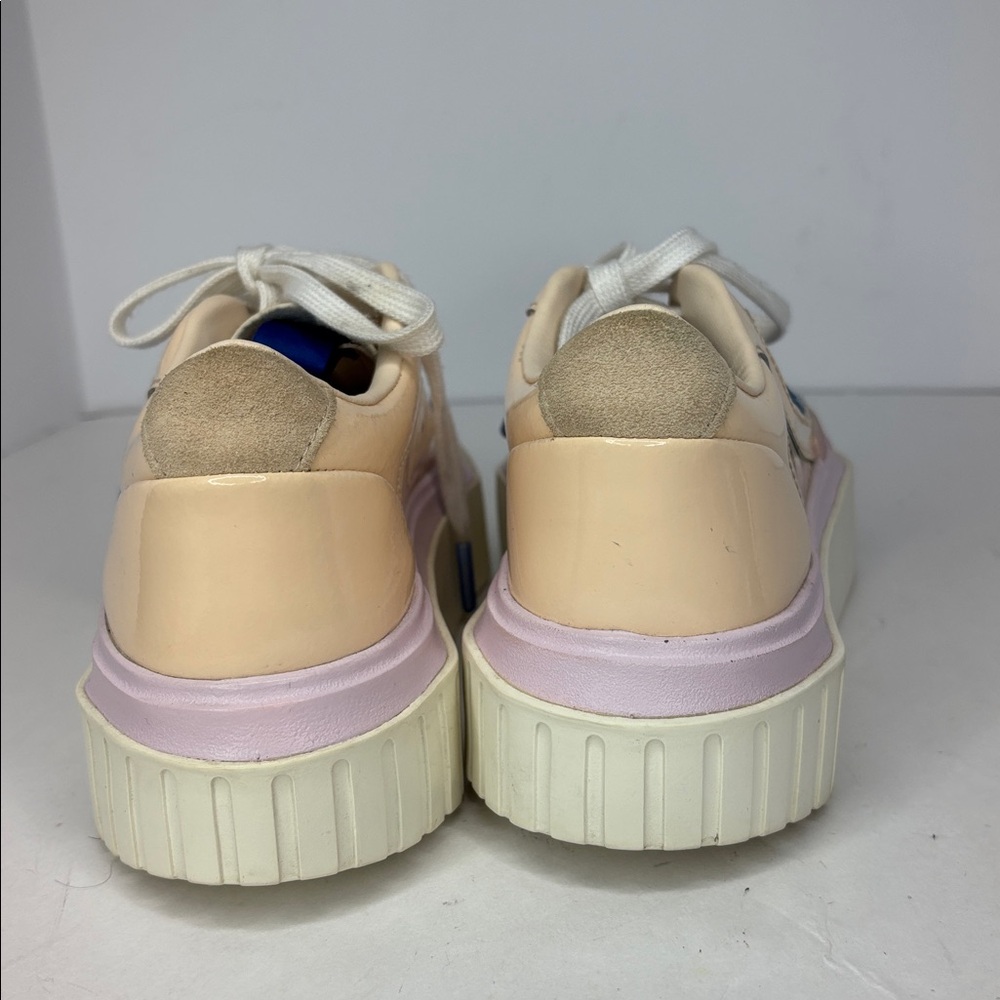 Adidas Originals Hyper Sleek Platform Sneakers Size 6 tan pink blue - Picture 4 of 15